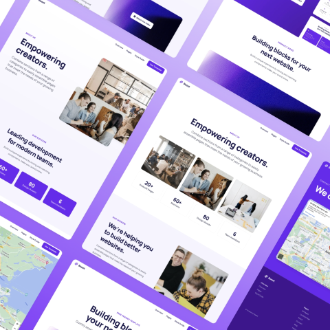 Boost: plantilla de sitio web libre para Framer