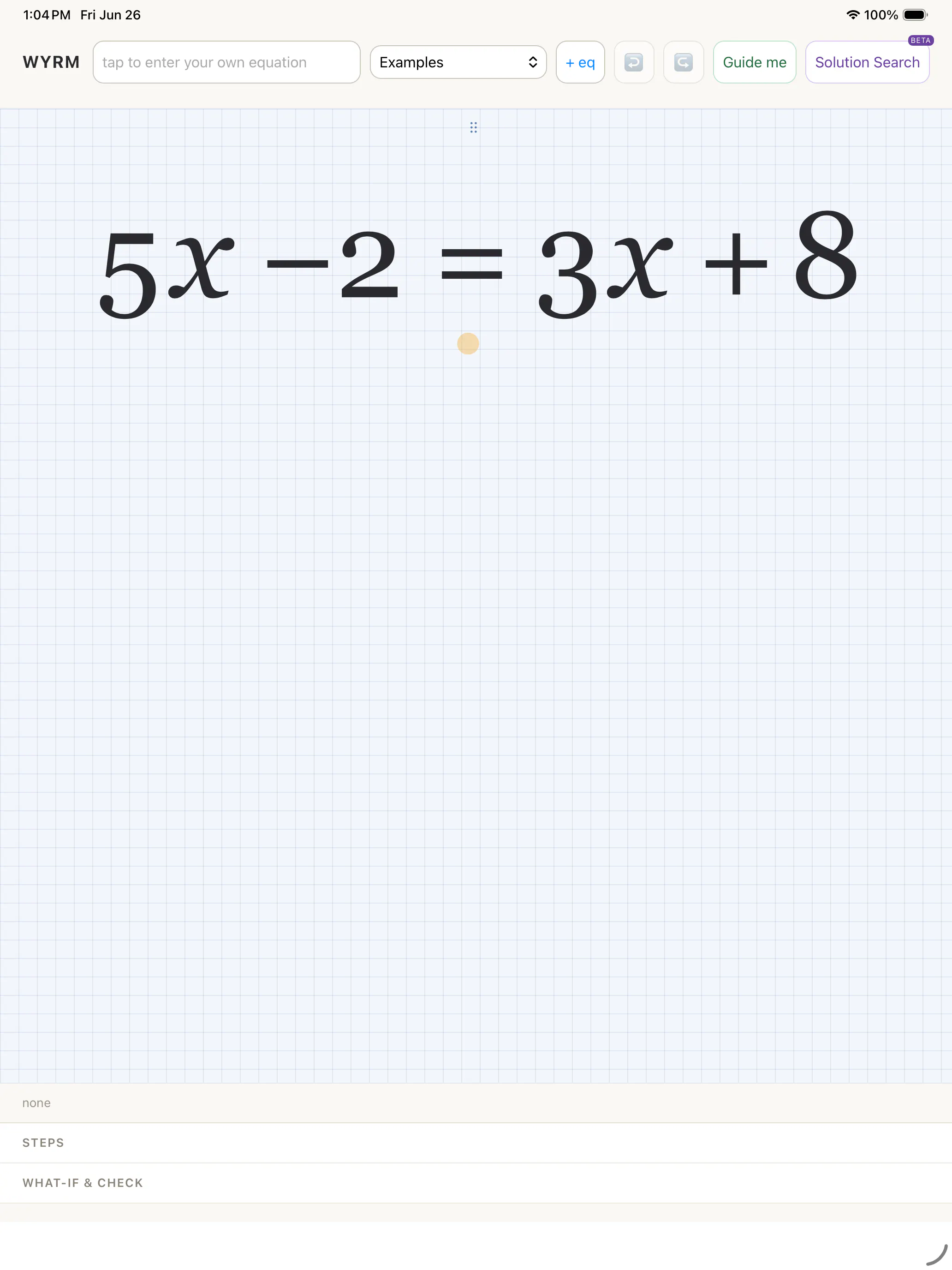 Wyrm Math — solve algebra by touch gallery image