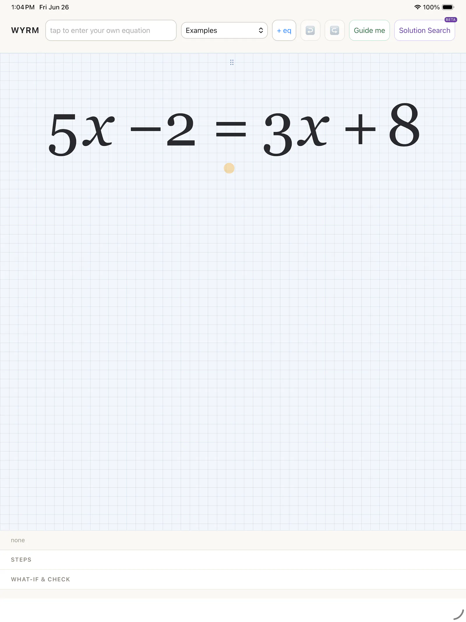 Wyrm Math — solve algebra by touch screenshot 2
