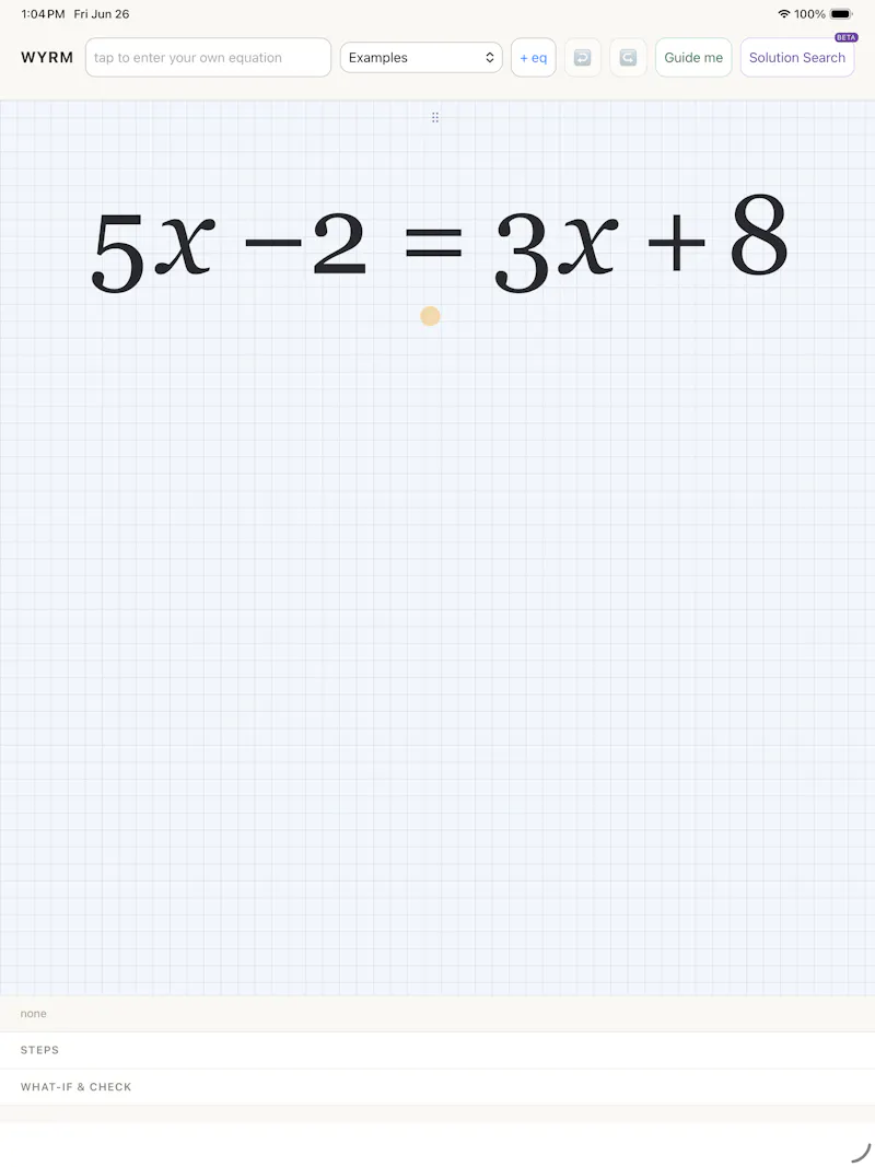 Wyrm Math — solve algebra by touch screenshot 2