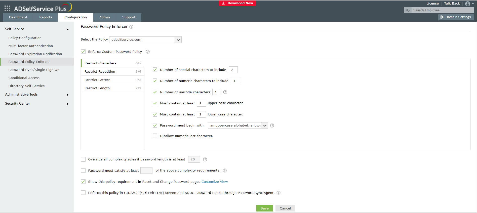 ManageEngine adselfservice plus - 셀프 서비스로 광고 비밀번호 관리를 단순화하십시오 미디어 5