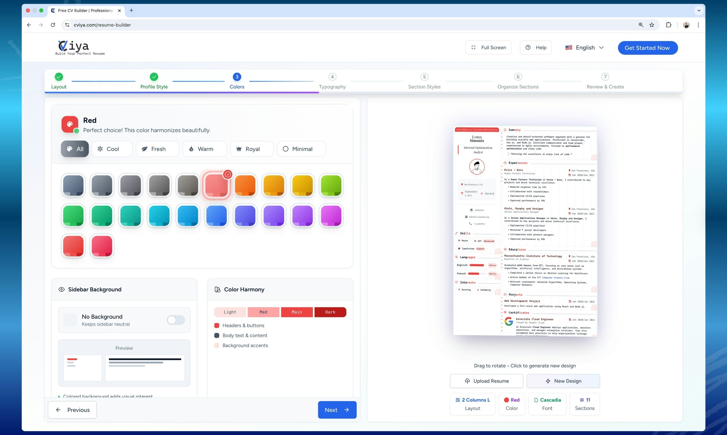 Média Cviya – Générateur de CV personnalisable gratuit - Le design reprend votre chemin : pas de limites, pas de filigranes, pas de ventes incitatives 5