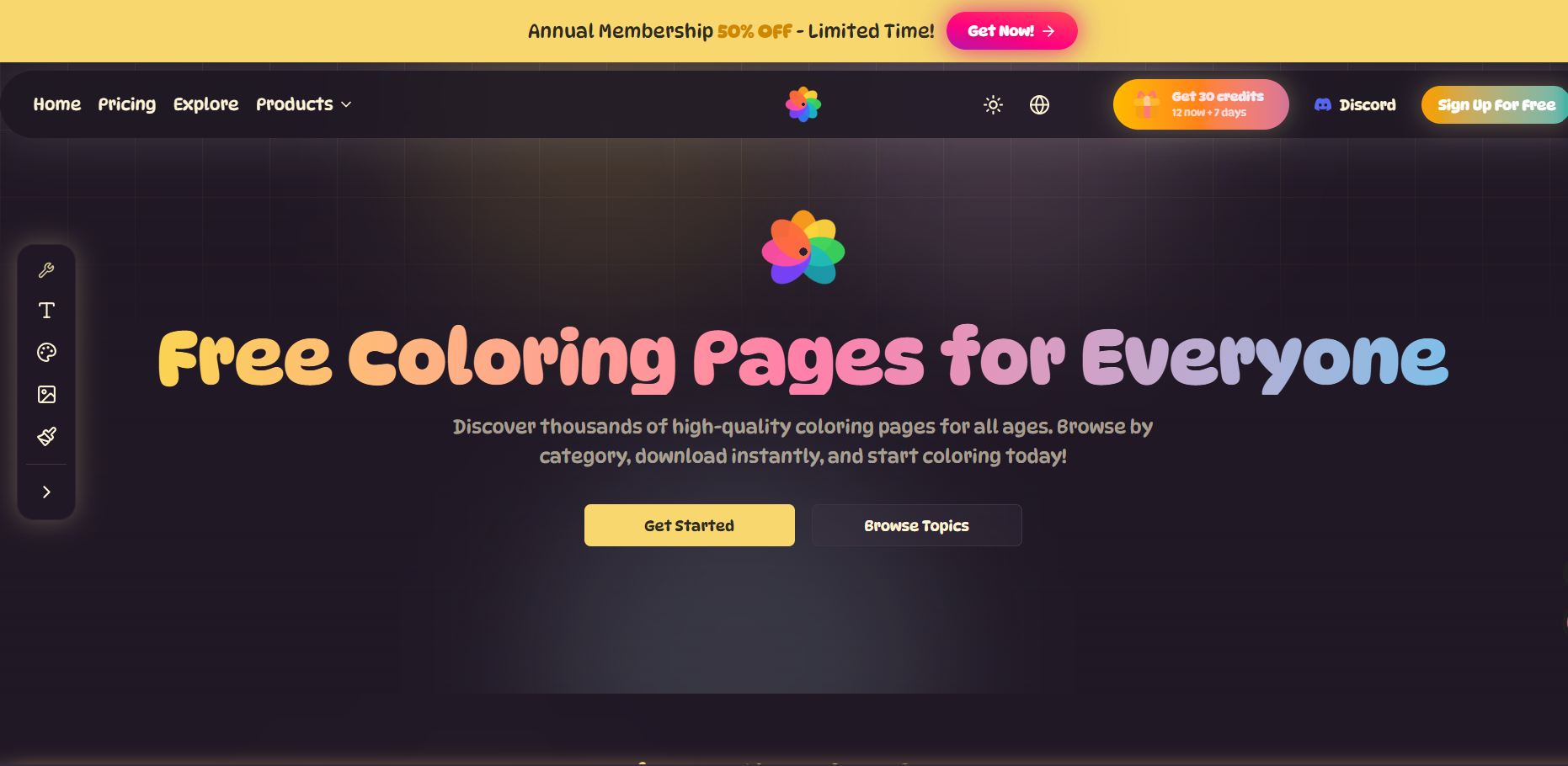 Coloring Book IM - Main product screenshot demonstrating key features and user interface