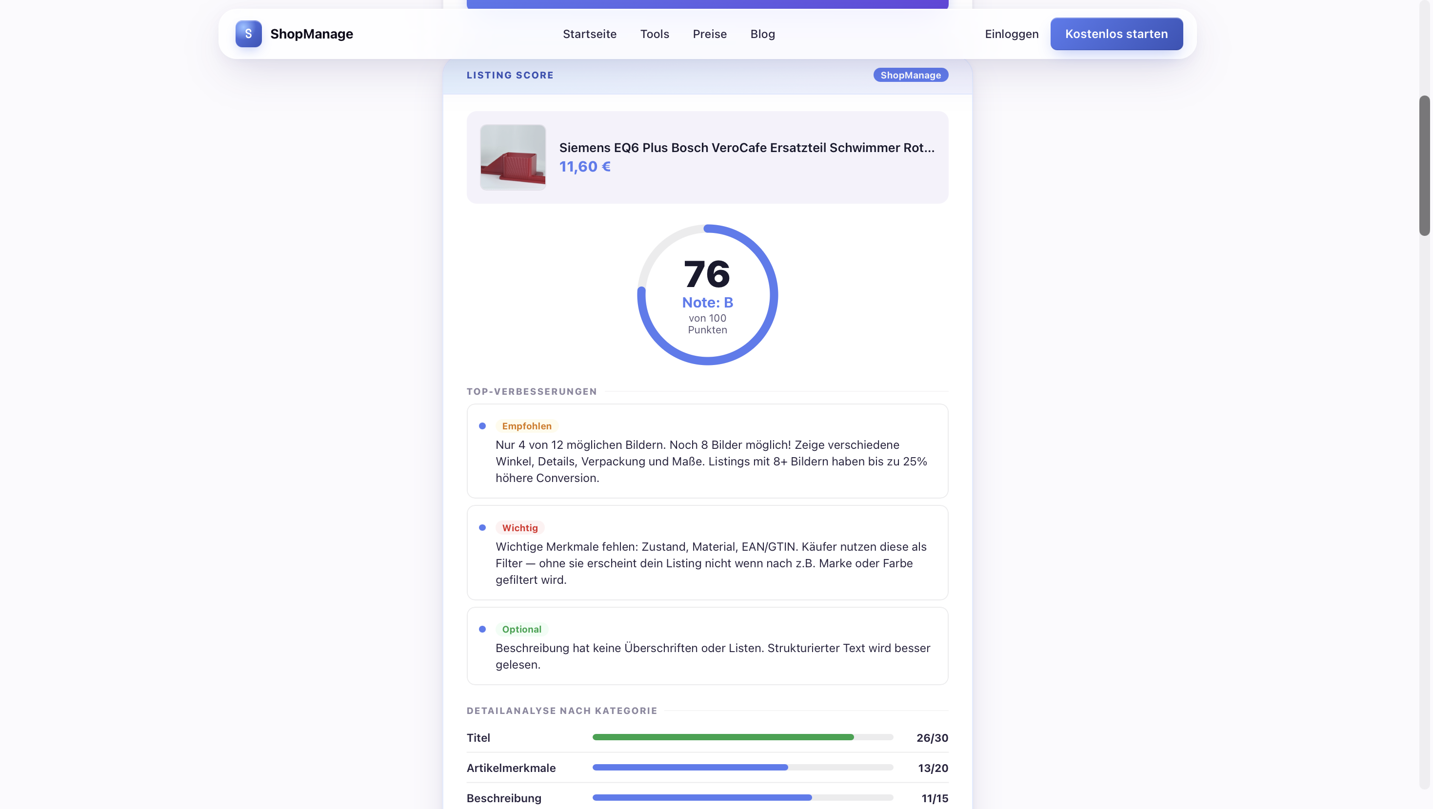 ShopManage Listing Score              gallery image