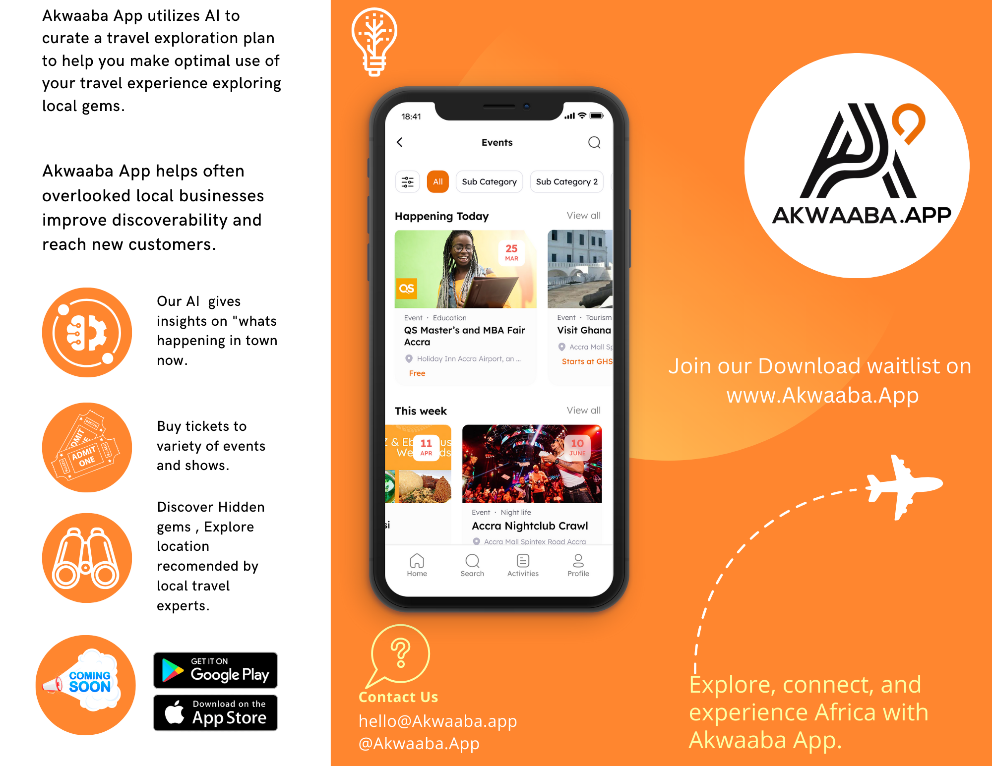 BEDP - APP DI TRAVE COMPION In Africa, scopri gemme locali, eventi media 3