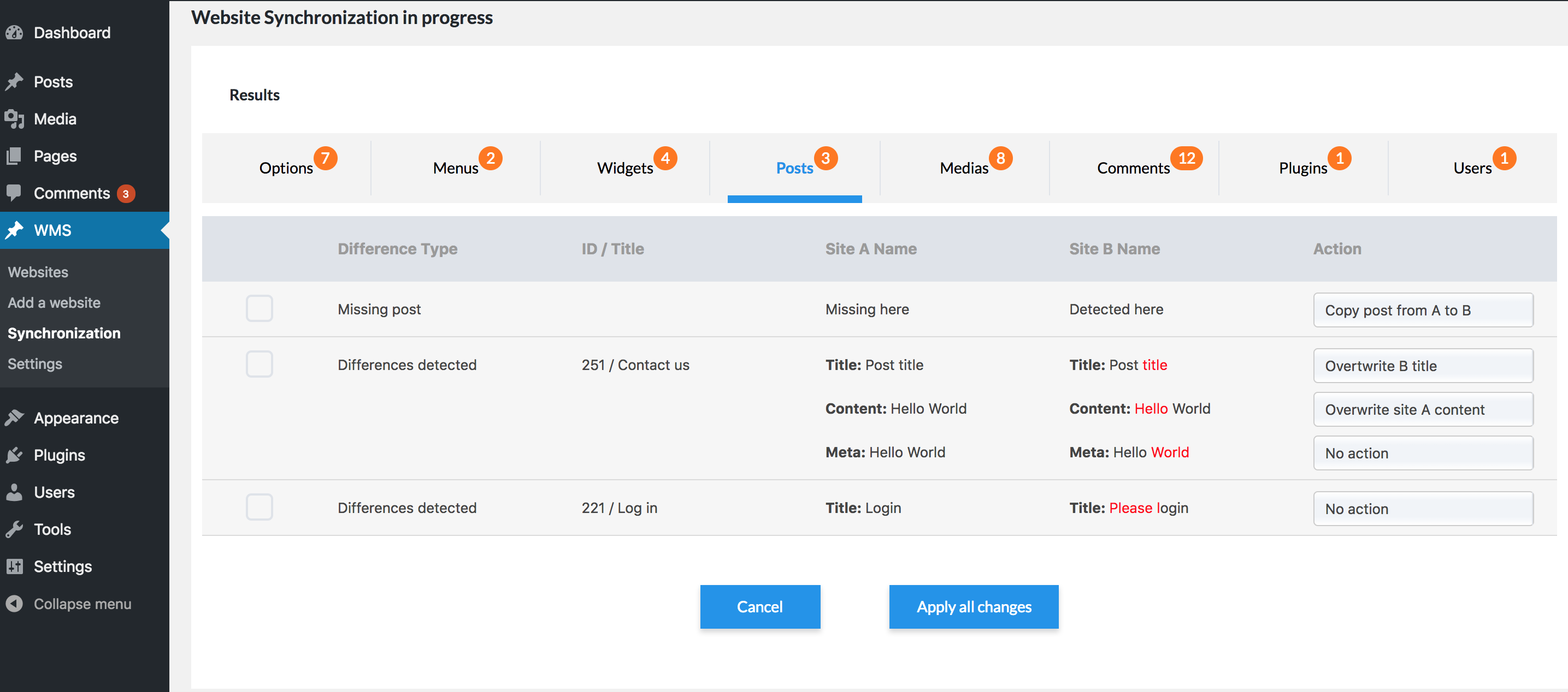 WP Data Merge gallery image