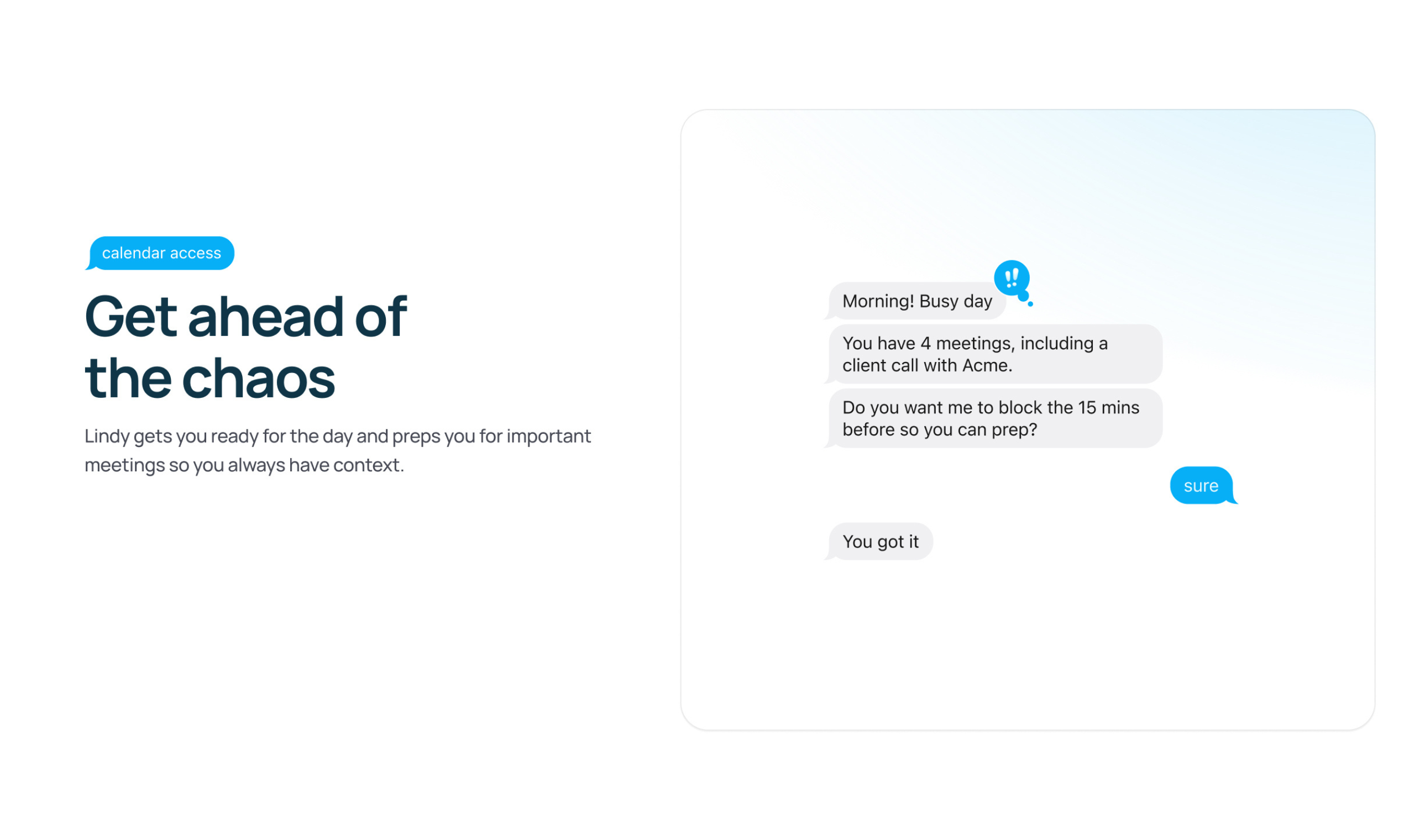 Lindy Assistant - Screenshot 4 showing product features and functionality