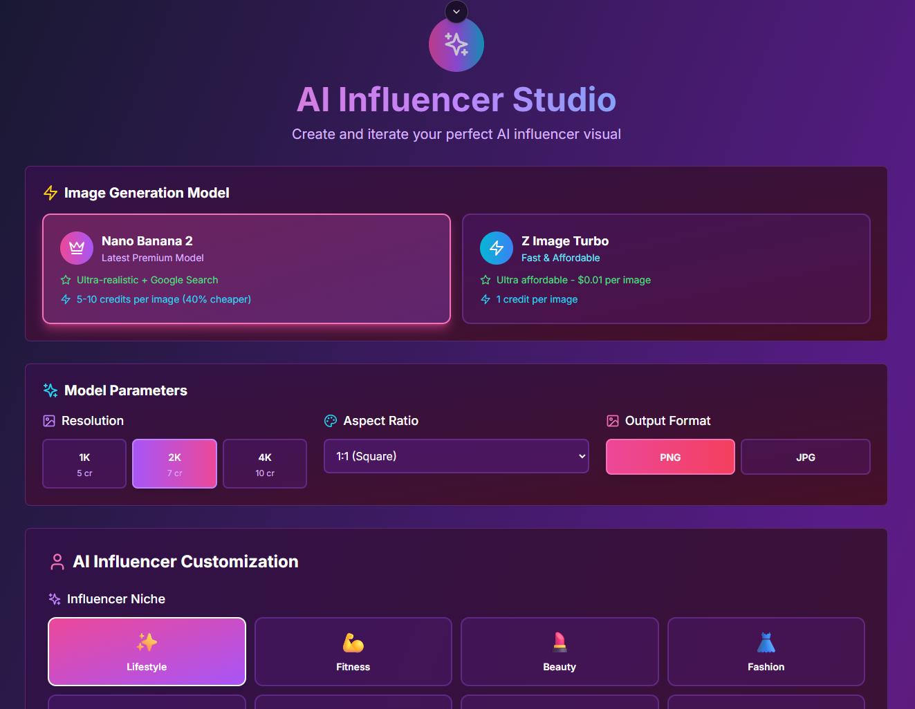 AI Influencer Studio gallery image