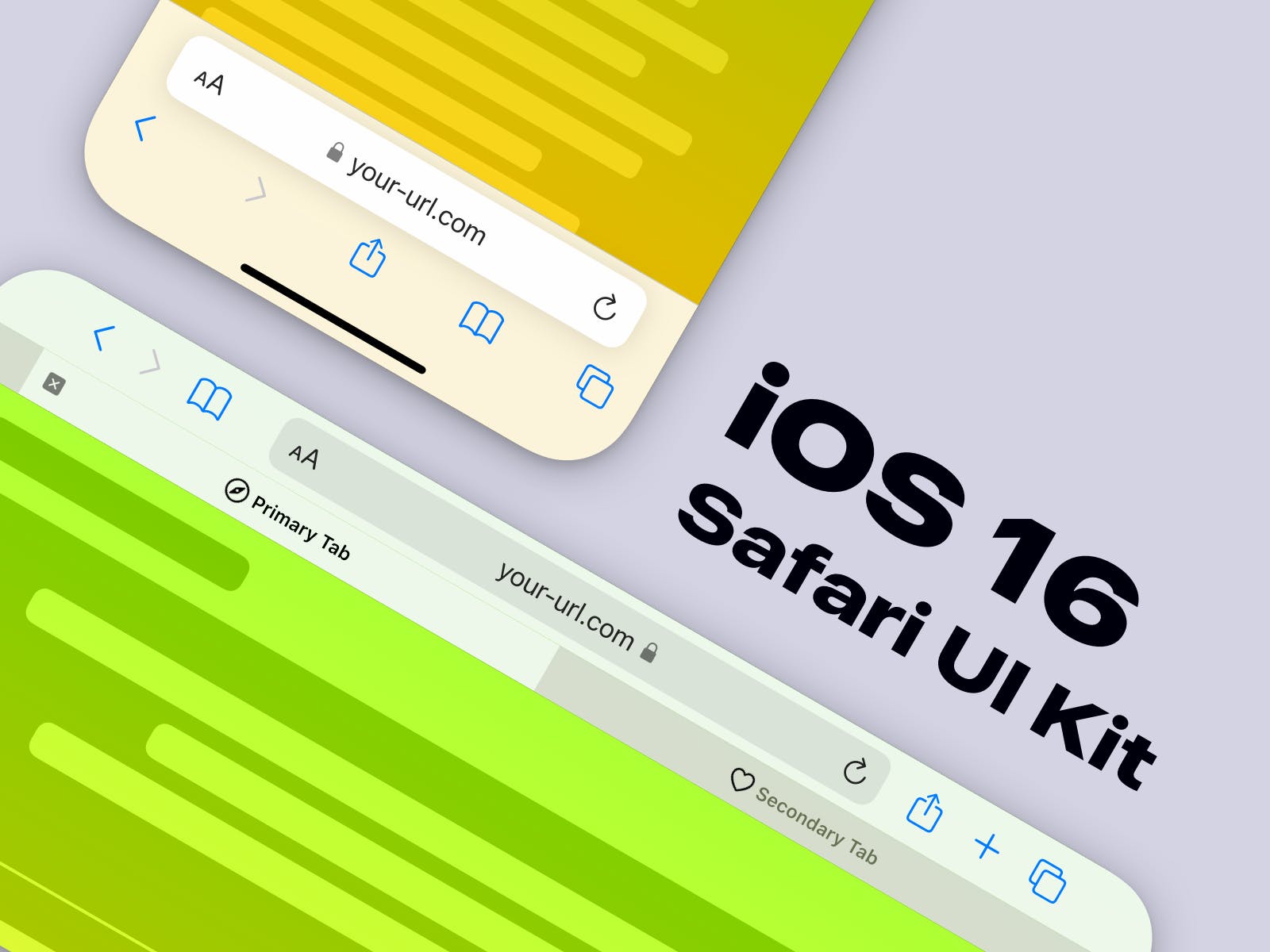 iOS 16 Safari UI Kit for Sketch media 1