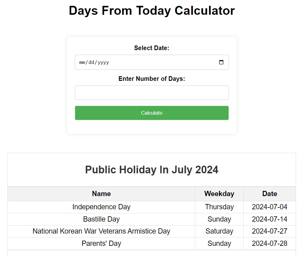 Days From Today Calculator media 1