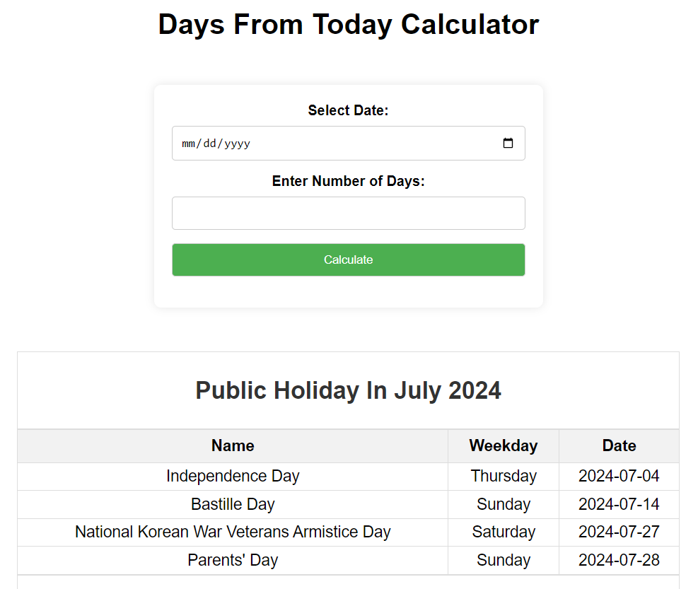 Dagen vanaf vandaag calculator media 1