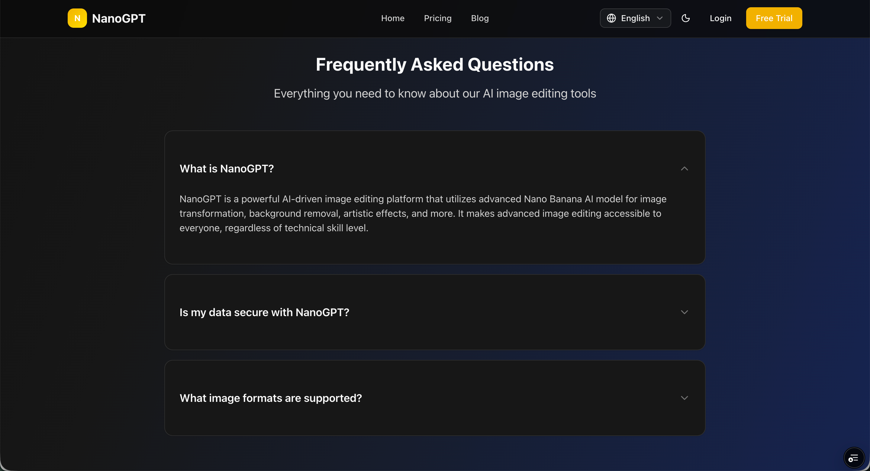 NanoGPT - Screenshot 5 showing product features and functionality