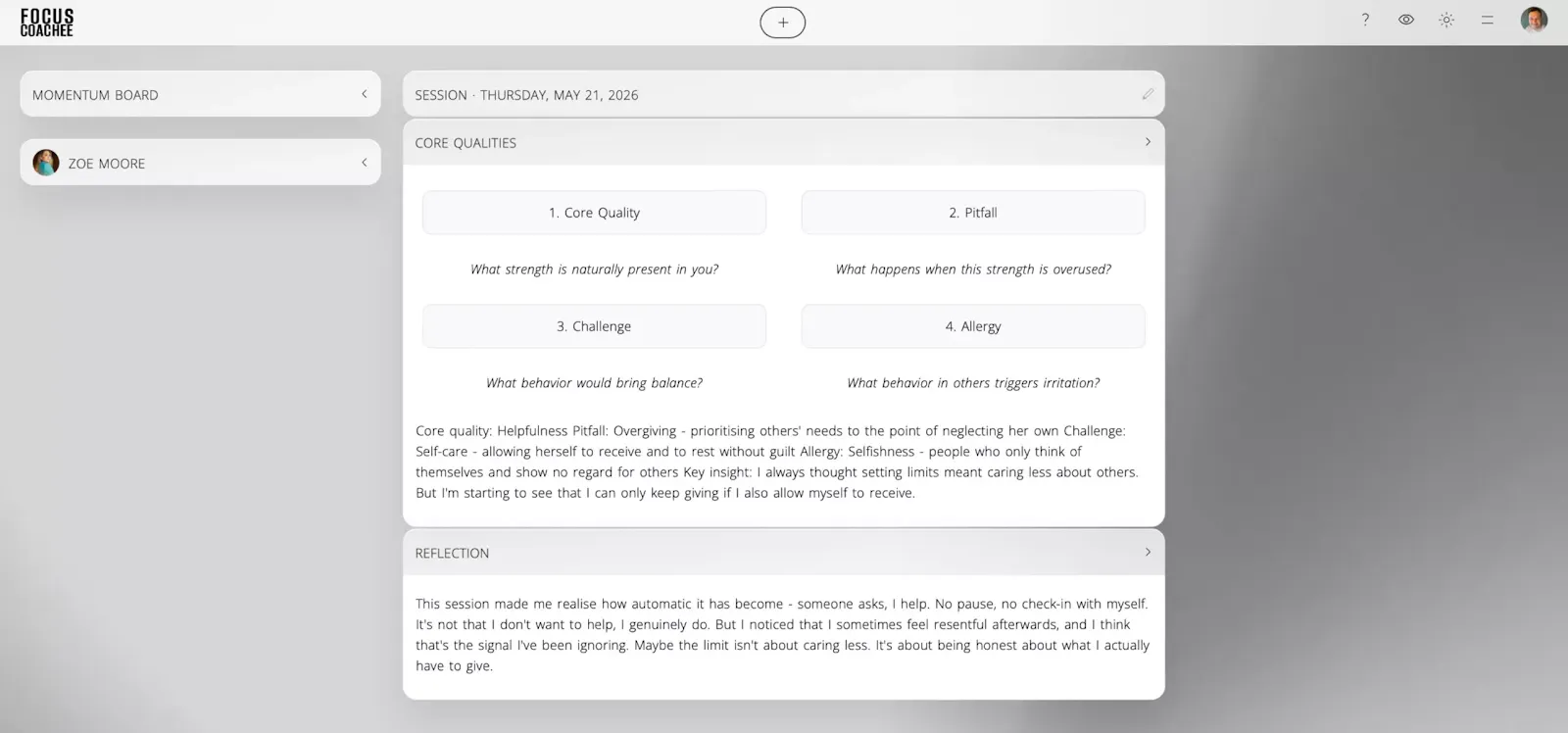 FocusCoachee screenshot 4