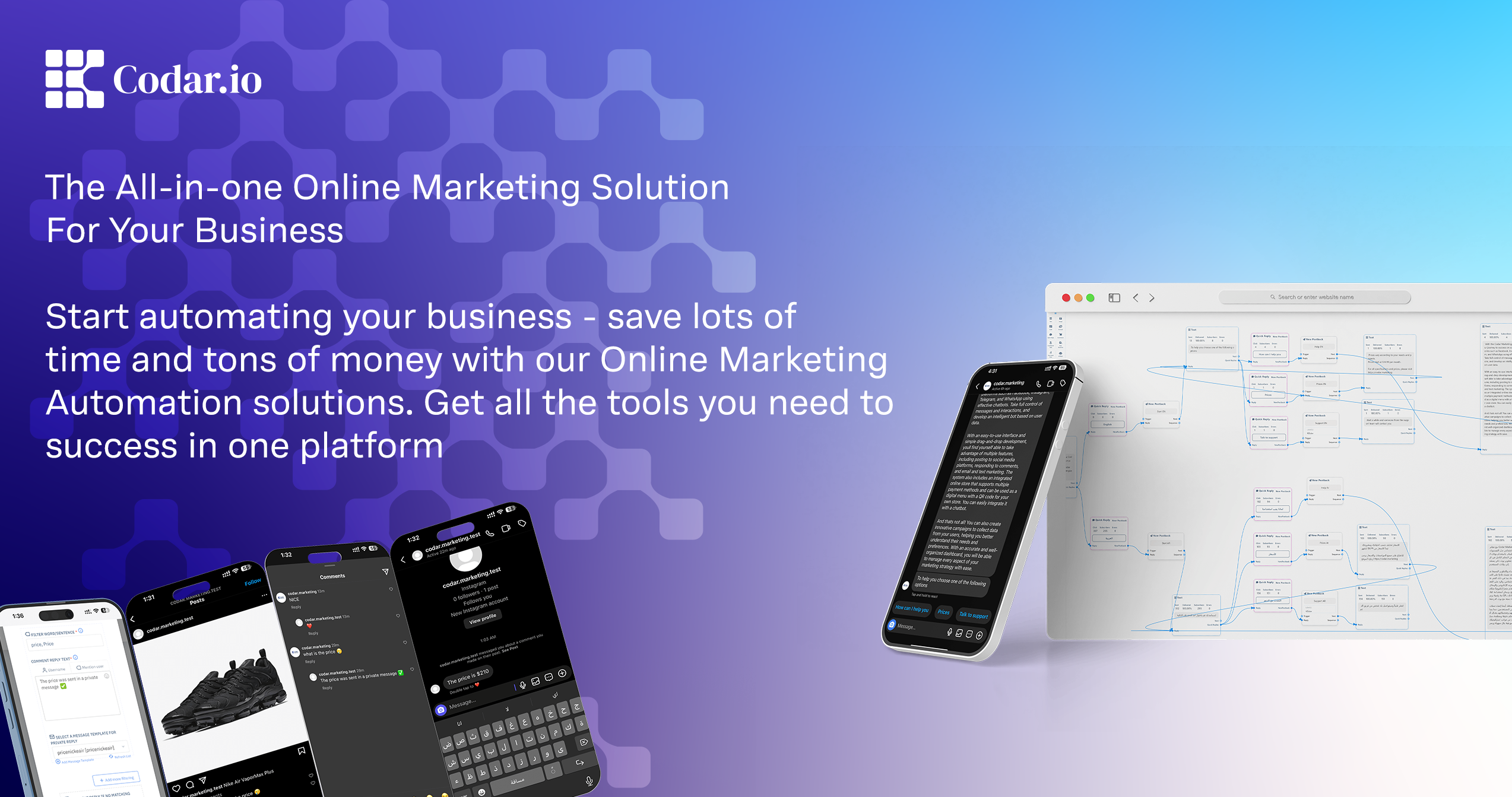 Codar.io - İşletmeniz için hepsi bir arada, Oline pazarlama çözümü medya 2