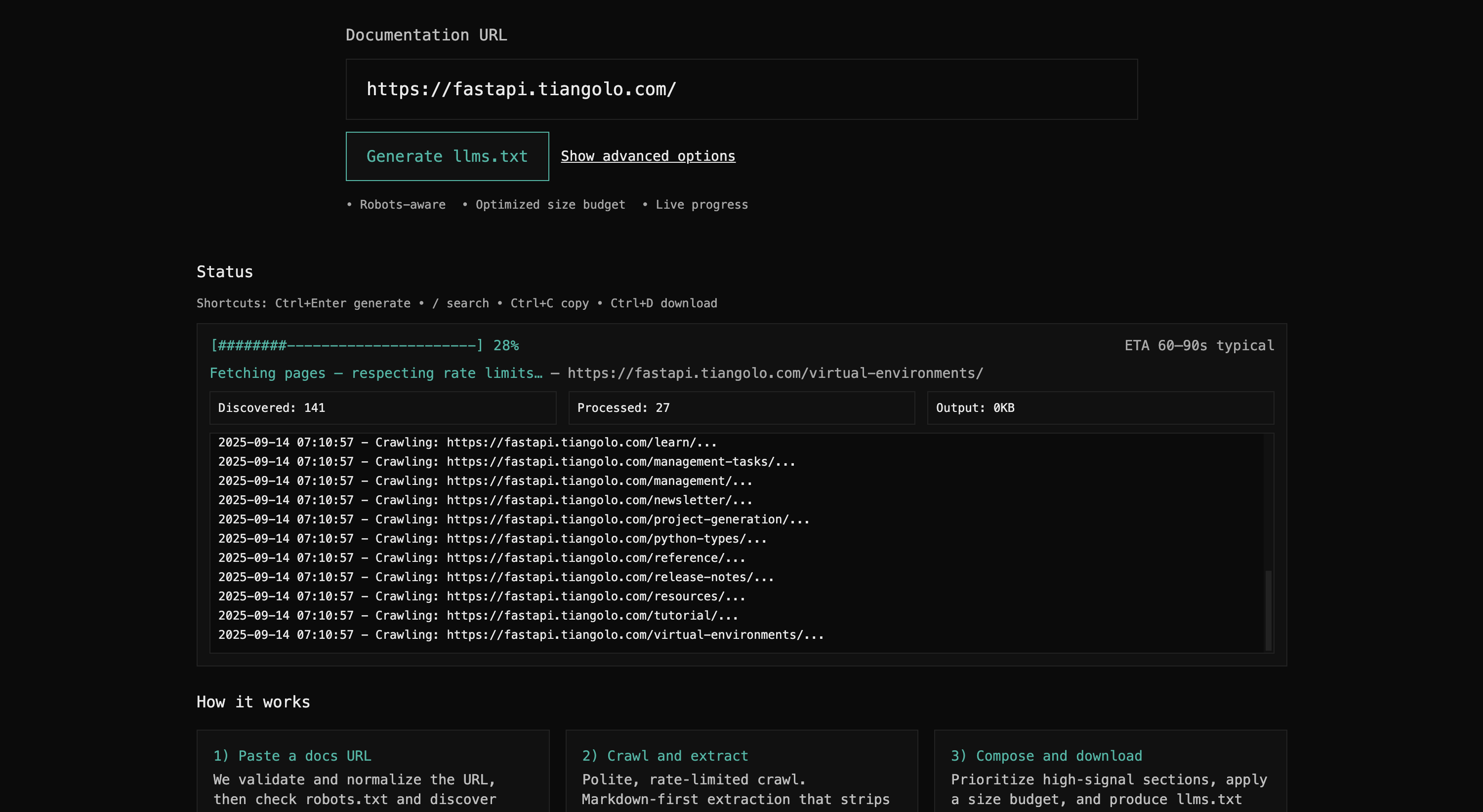 Documenti puliti per LLMS - Crawl Docs.Comporre LLMS.txt concise. media 2