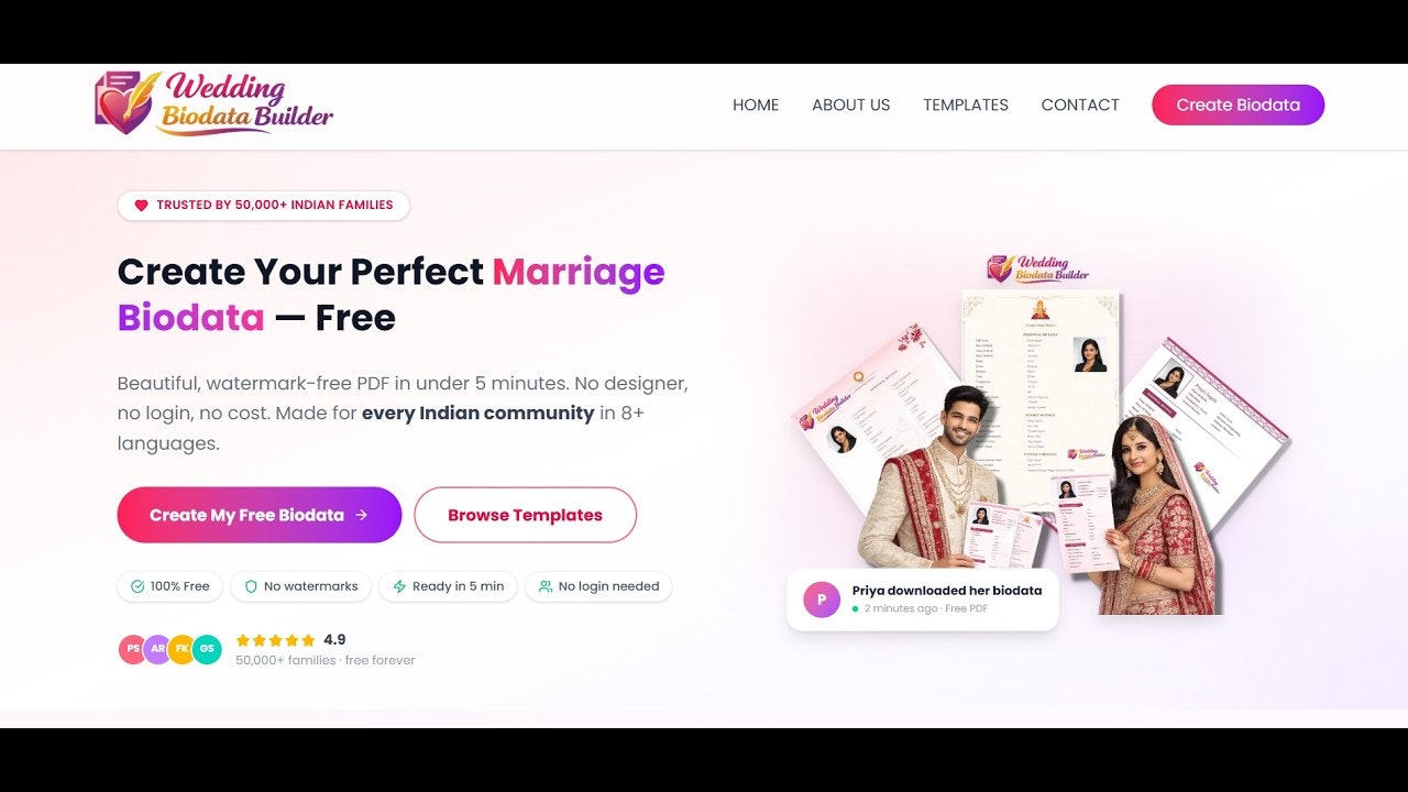 Wedding Biodata Builder gallery image