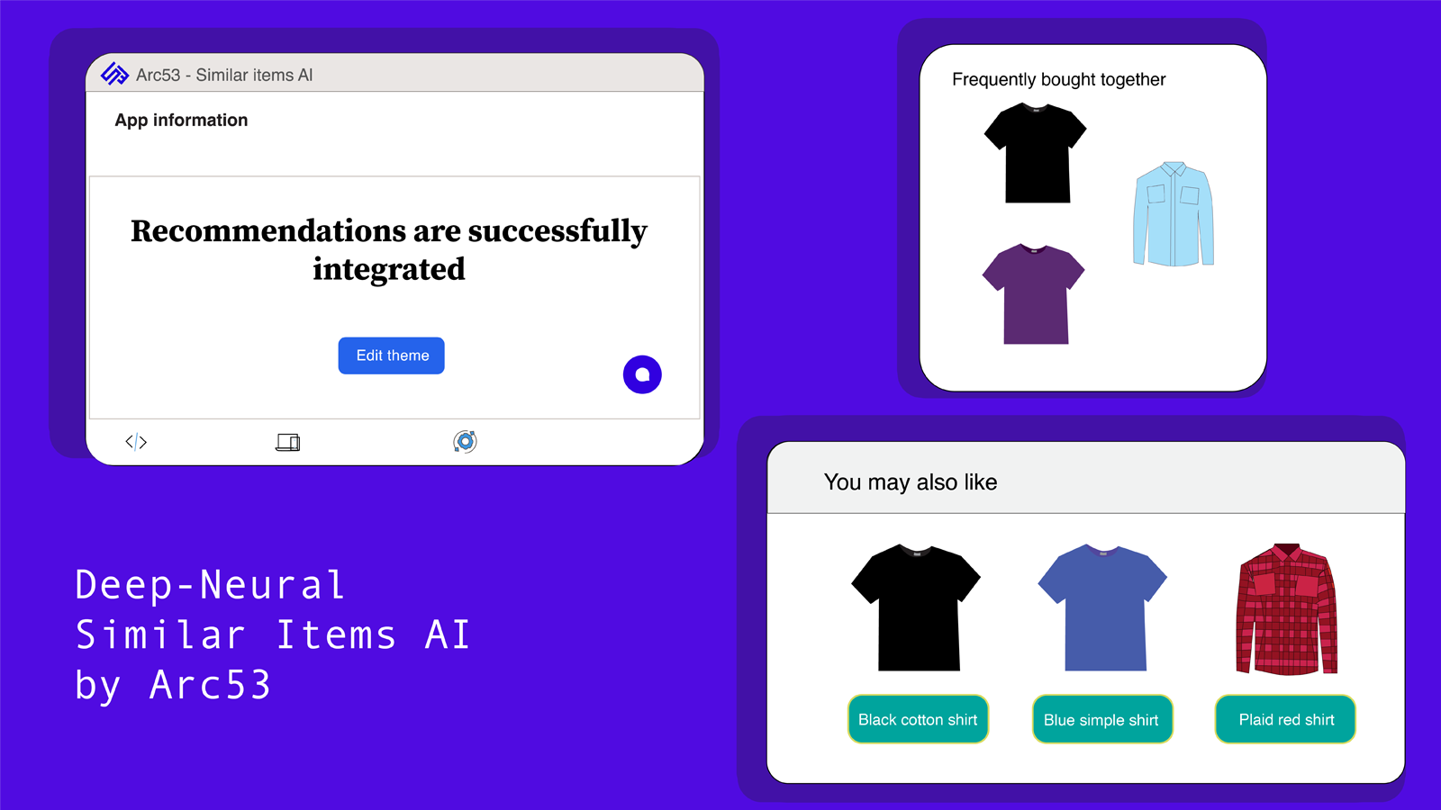 Arc53 ‑ Similar items AI for shopify gallery image
