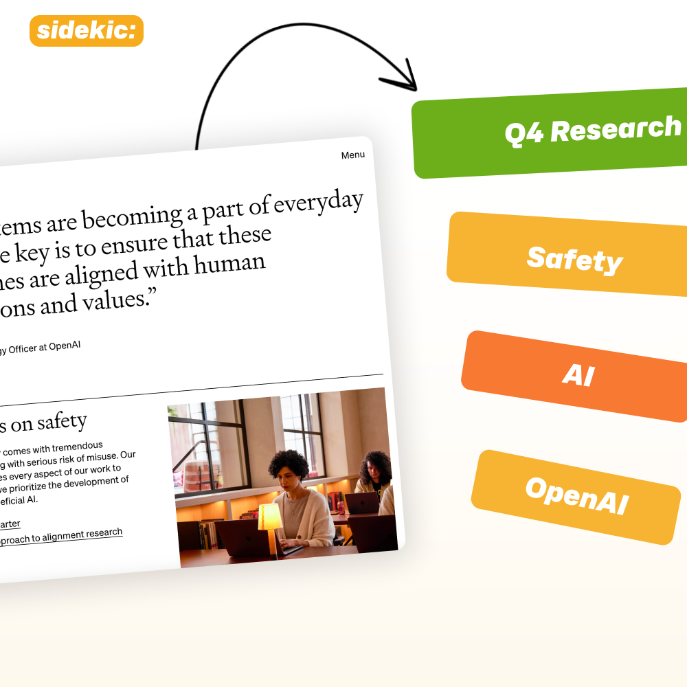 Sidekic: Smart Bookmarks + ChatGPT