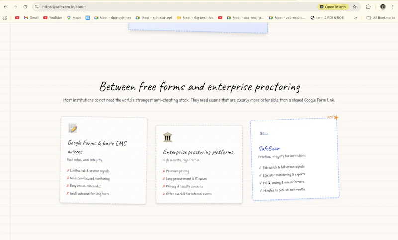 SafeExam screenshot 4