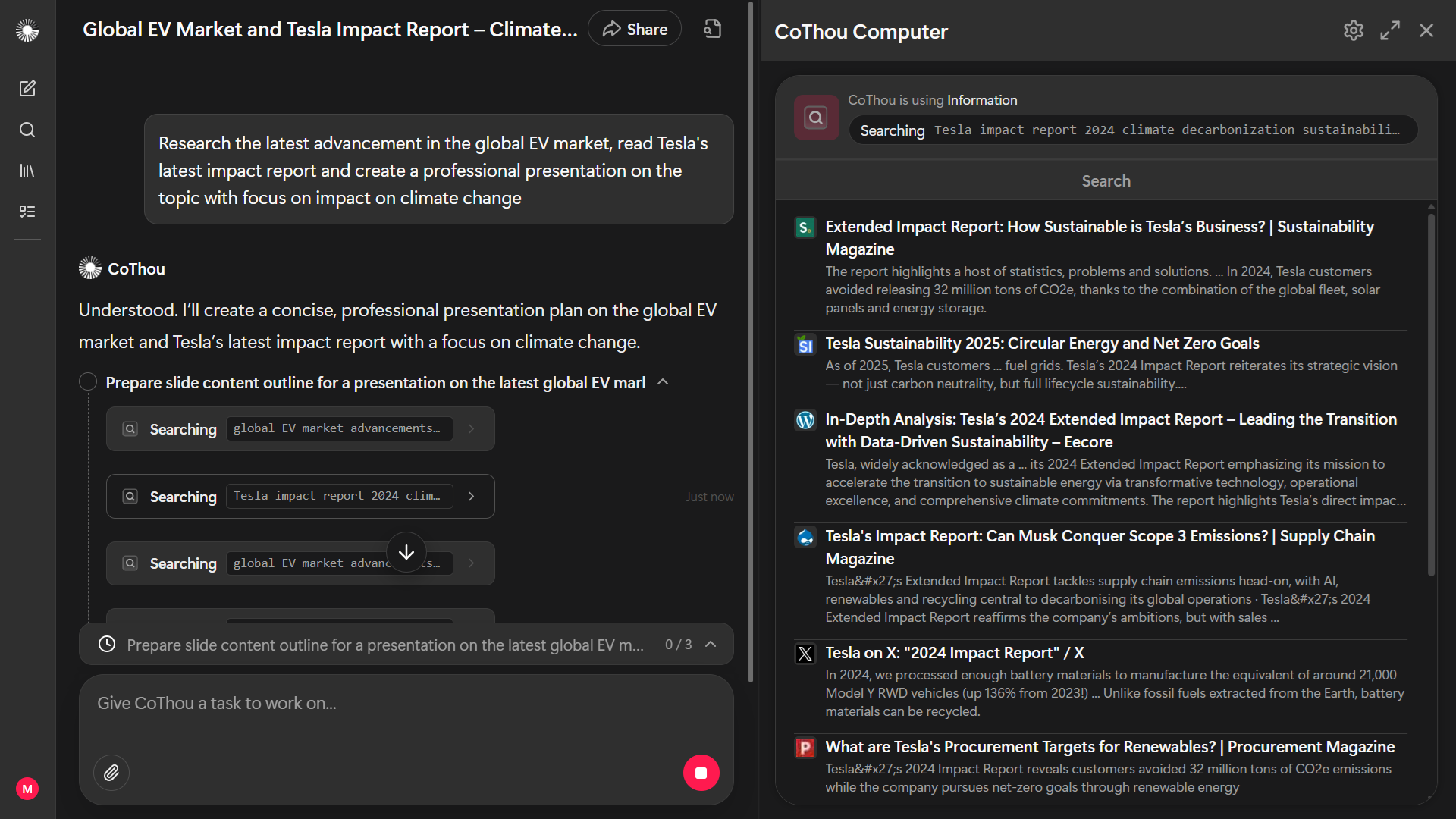 CoThou Autonomous Superagent - Main product screenshot demonstrating key features and user interface