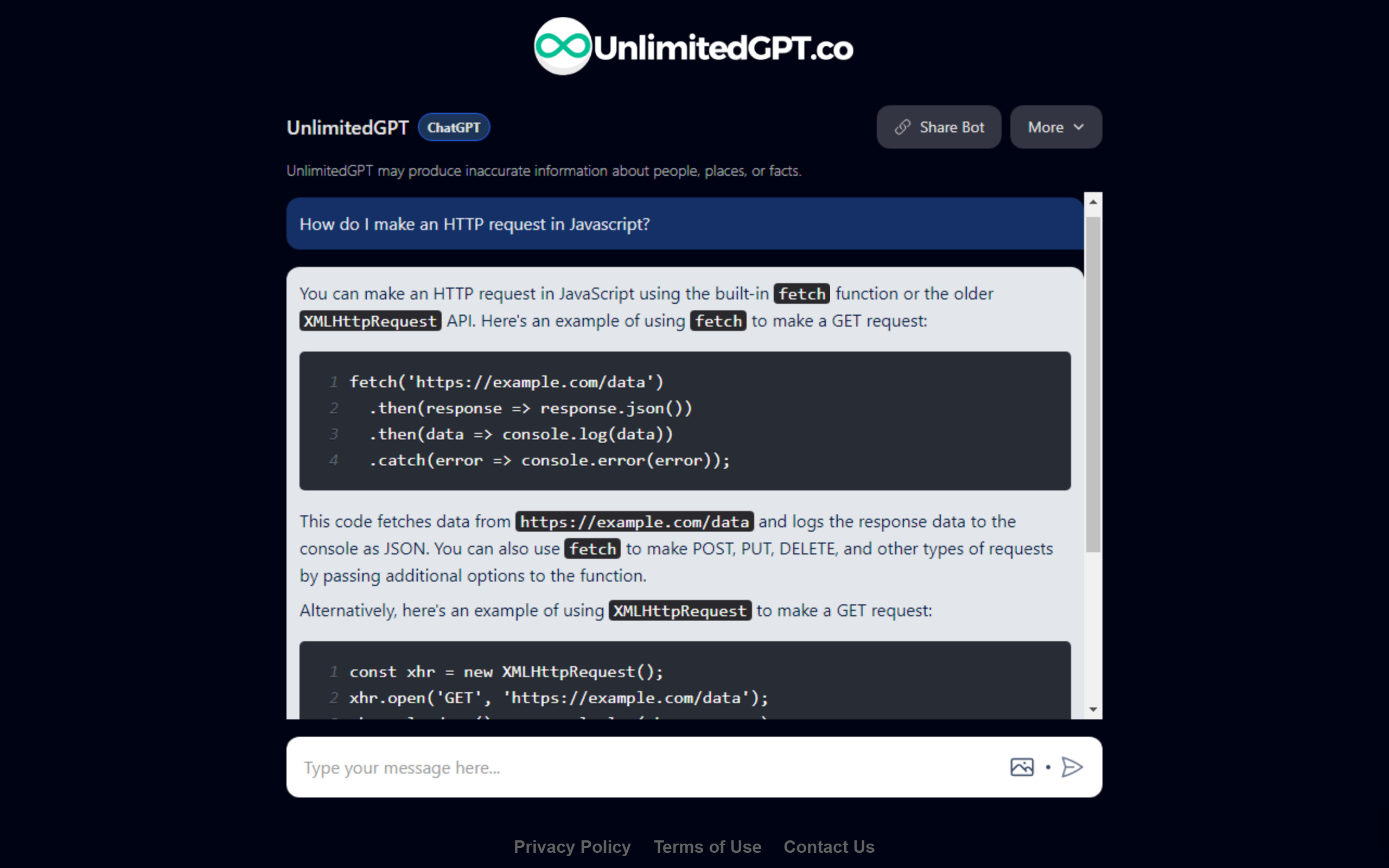 Ilimitedgpt - Use chatgpt gratis usando gpt ilimitado media 4