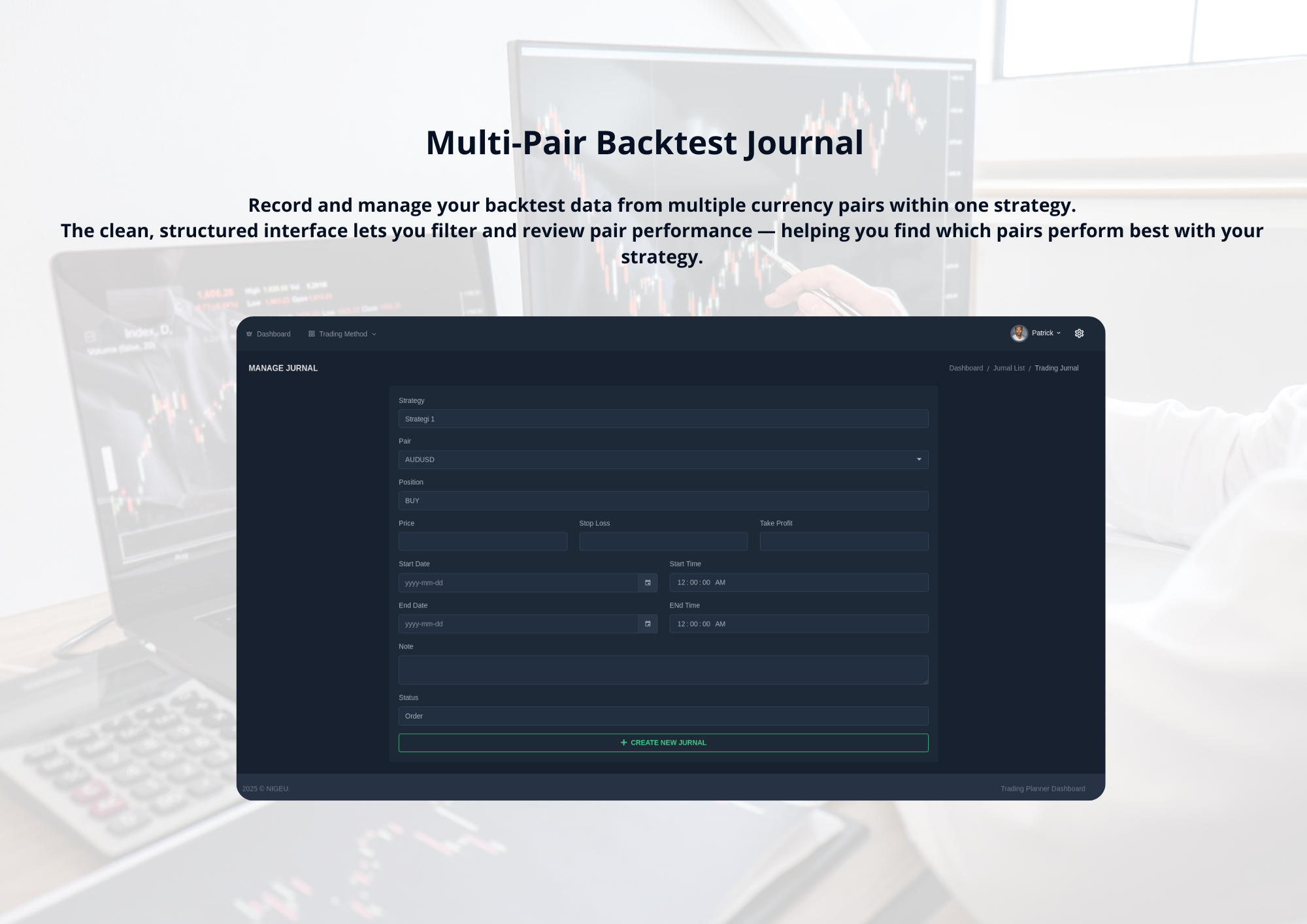 Dashboard Trade Jurnal - Screenshot 3 preview