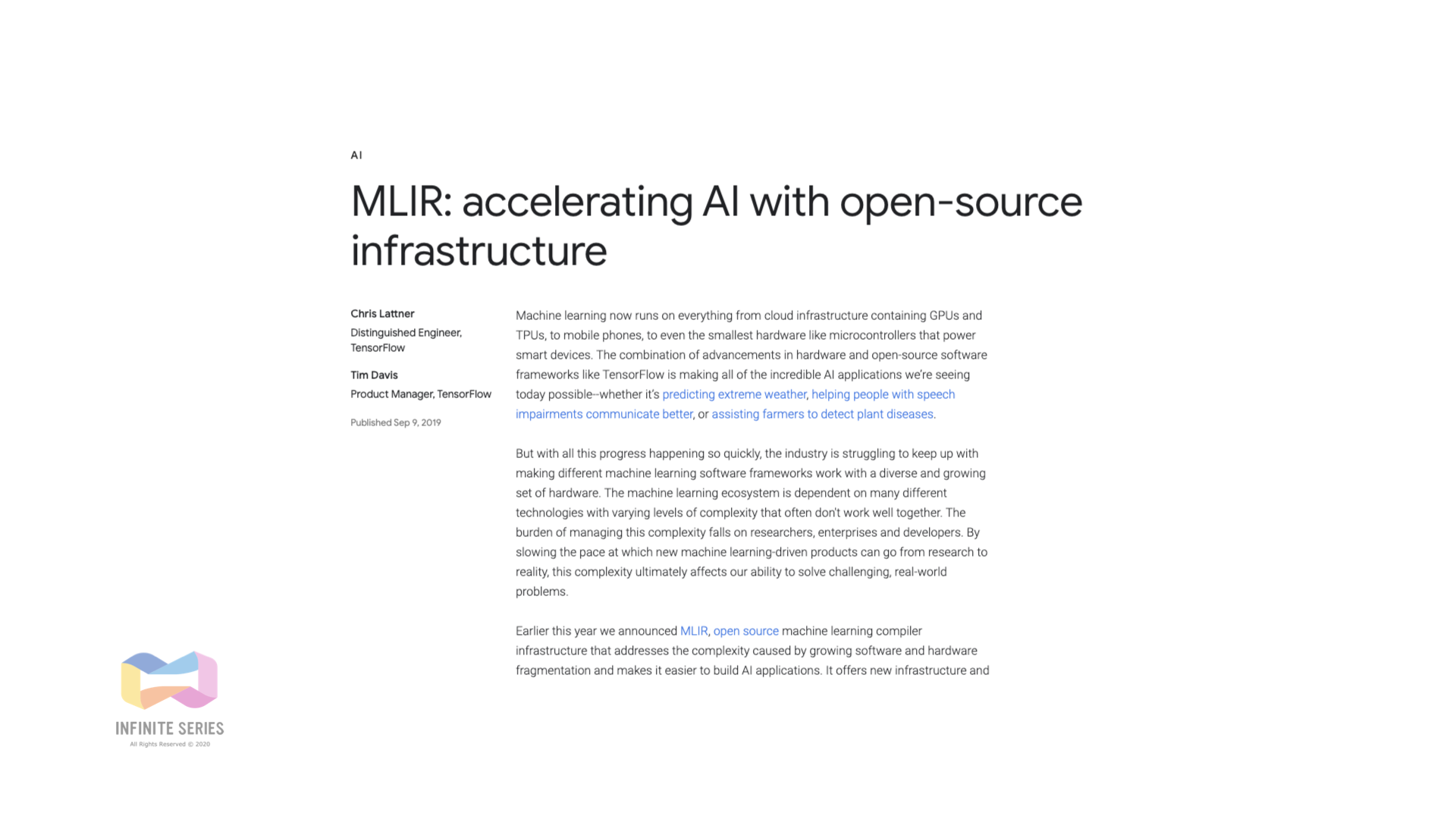 Infinite Series - Product Management gallery image
