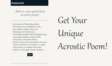 Poemacrostic gallery image