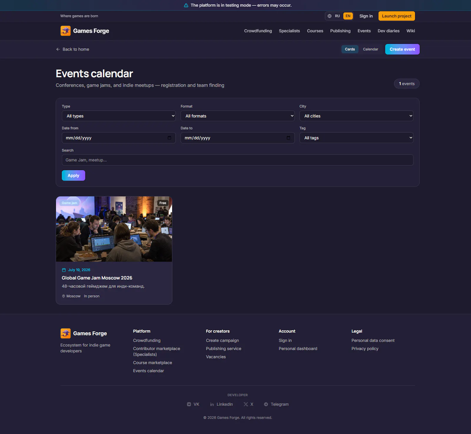 Games Forge — Ecosystem for indie game screenshot 6