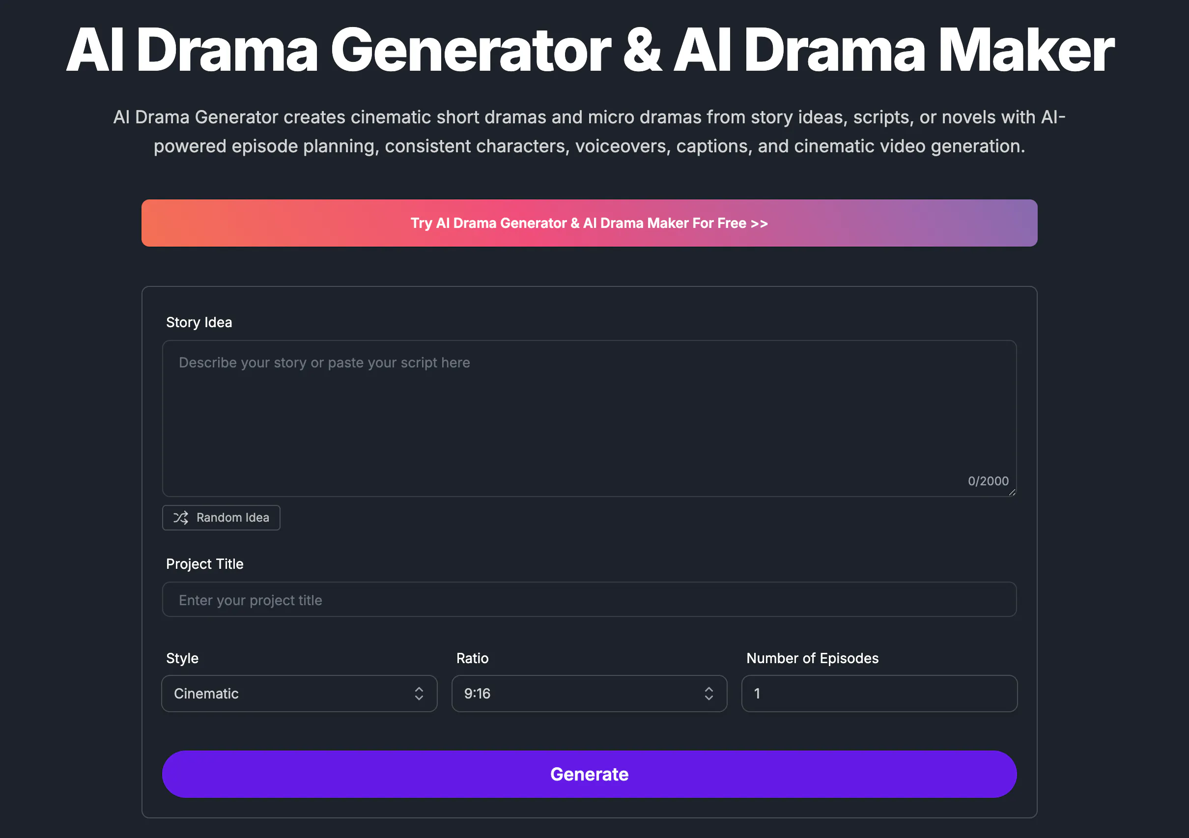 AI Drama Generator gallery image
