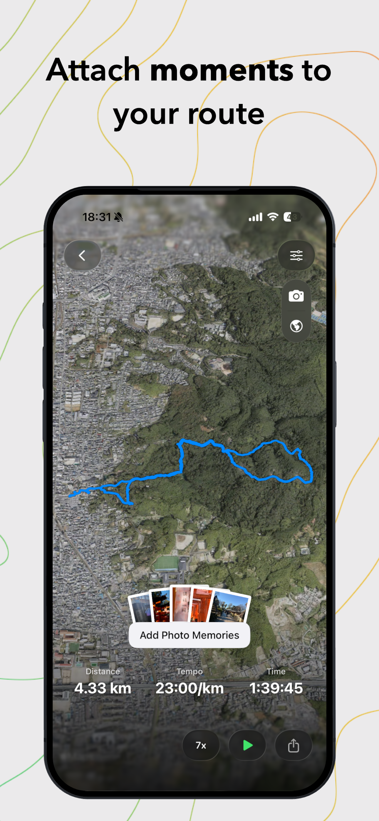ReRun: 3D Hike, Bike & Trails - Screenshot 3 showing product features and functionality