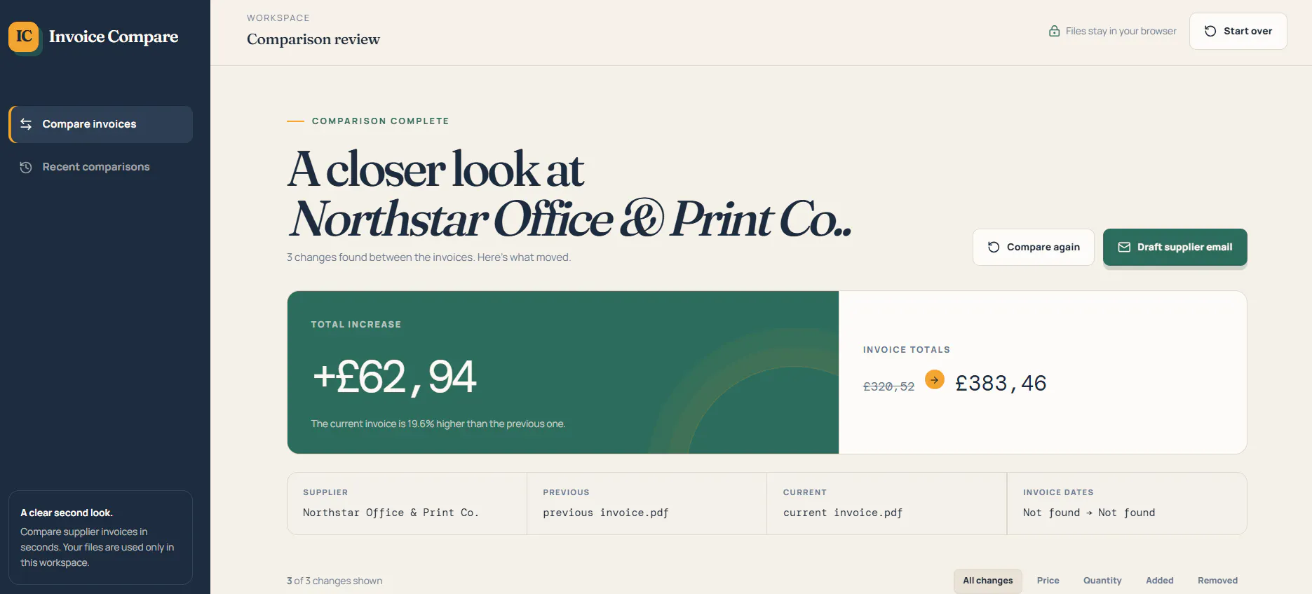 Invoice Compare gallery image