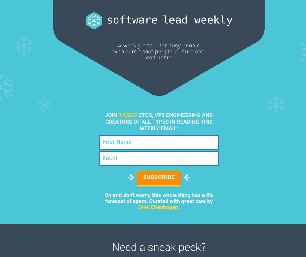 Software Lead Weekly