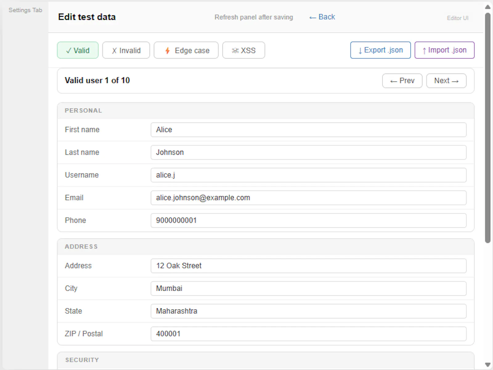 Test Data Filler screenshot 4