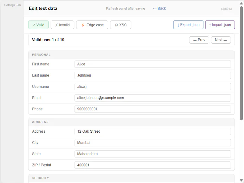 Test Data Filler screenshot 4