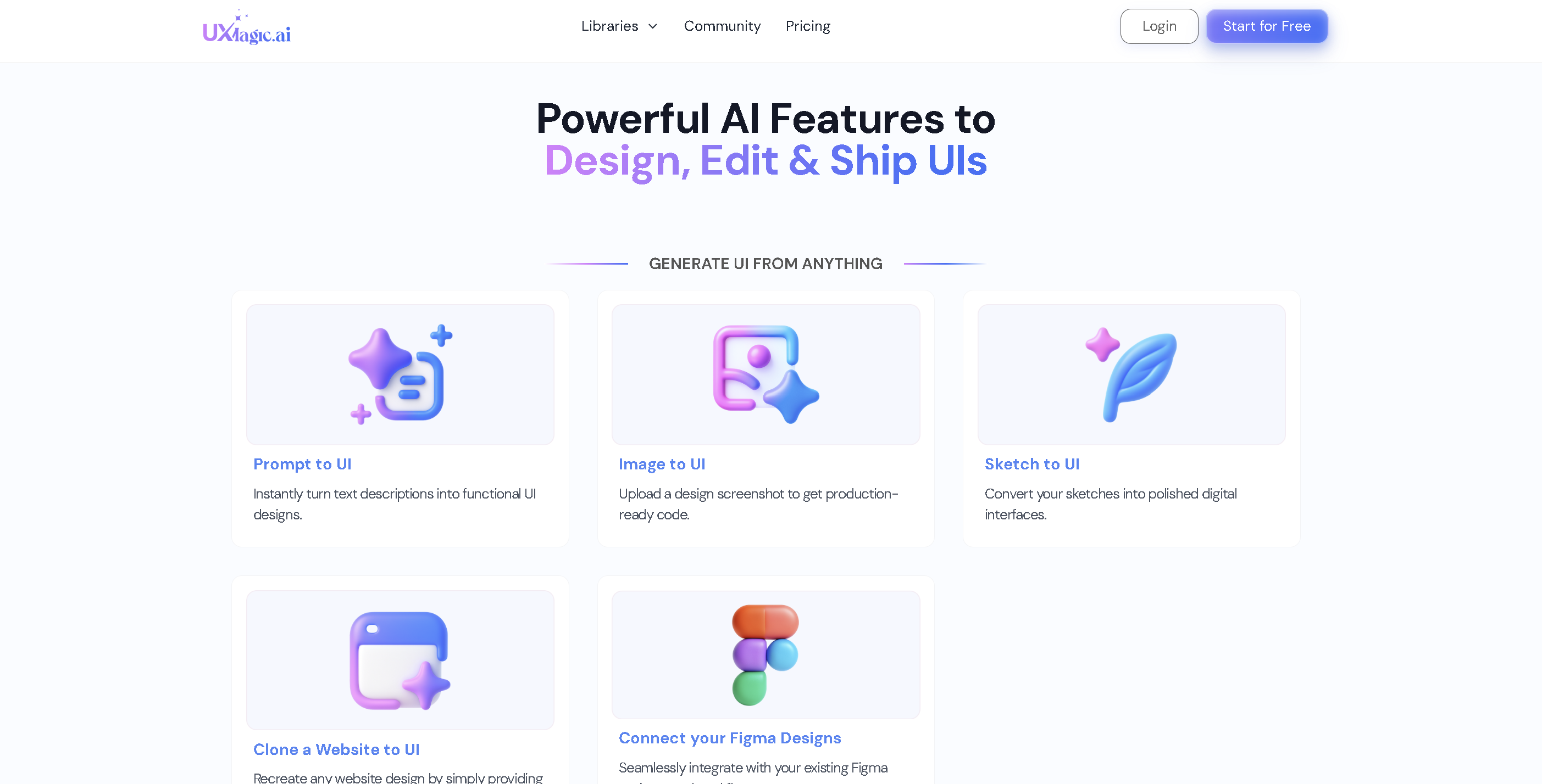 UXMagic.ai - Screenshot 2 showing product features and functionality