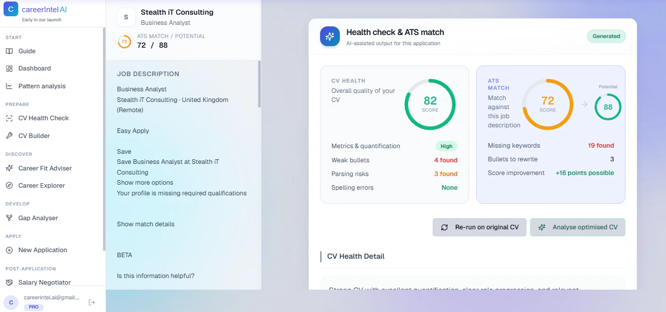 careerIntel AI — Public Launch screenshot 1