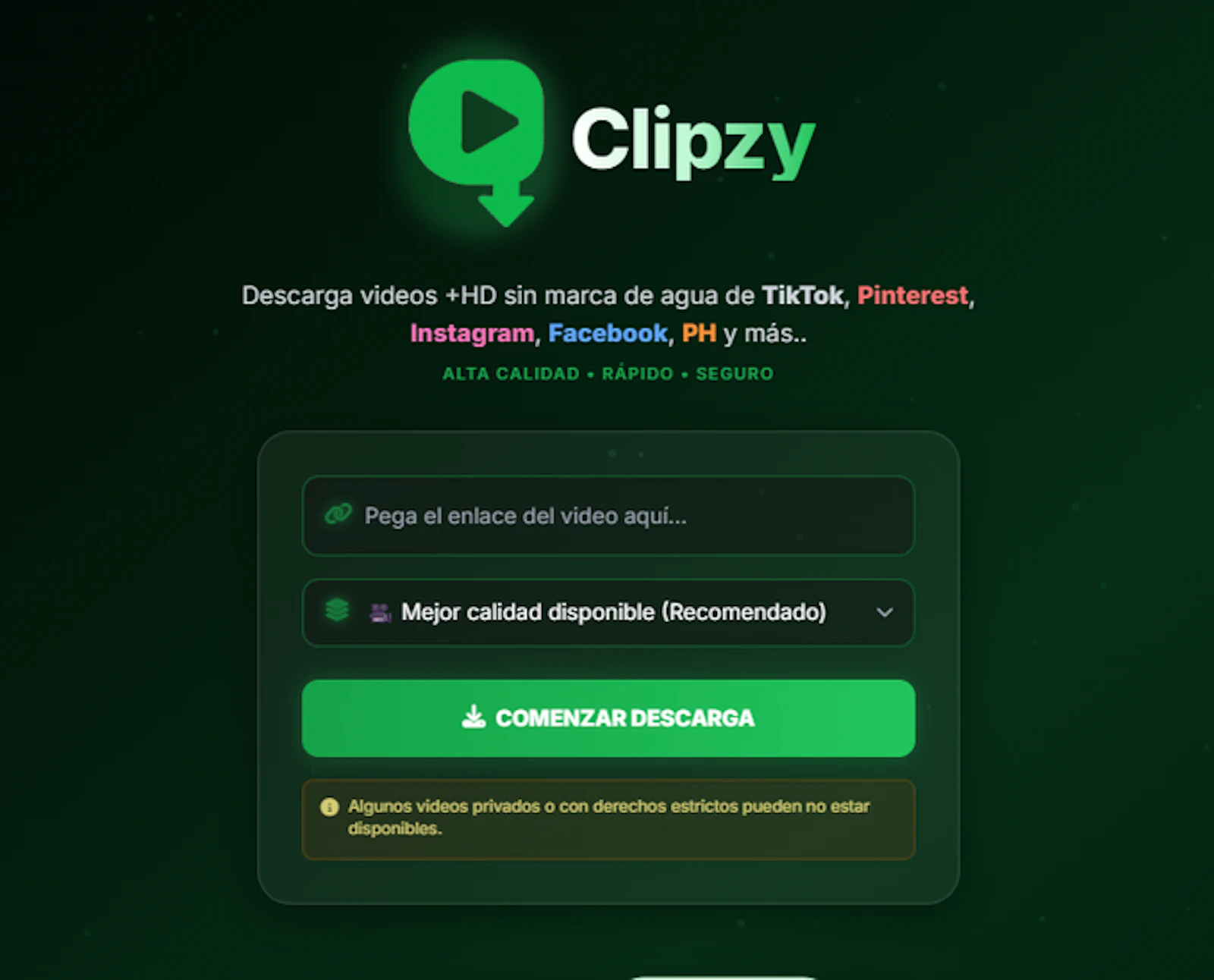Clipzy Media PWA screenshot 2
