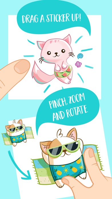 iMessage Stickers - Summer Pets gallery image