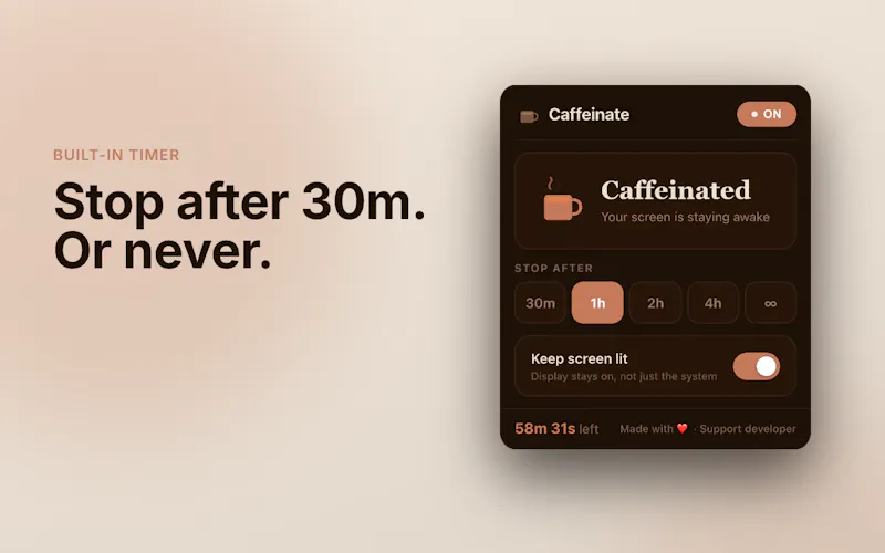 Caffeinate — Keep Screen Awake screenshot 4
