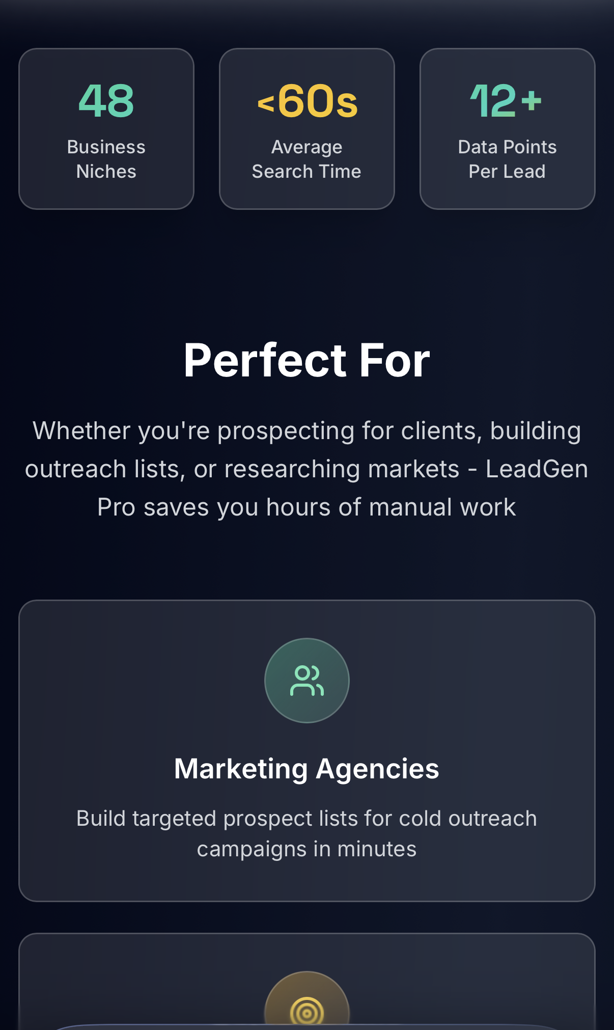 LeadGen Pro - Screenshot 2 showing product features and functionality