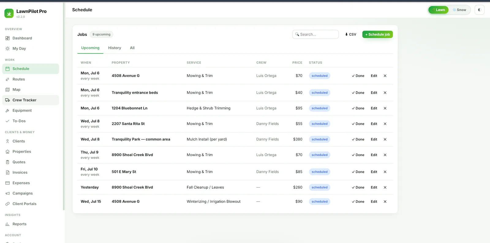 LawnPilot Pro screenshot 3