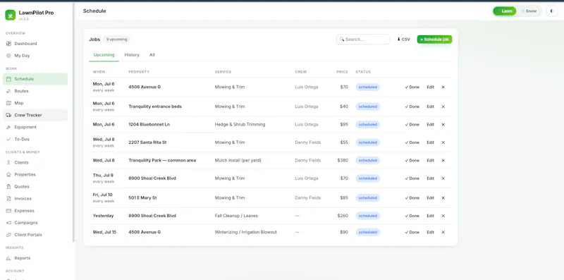 LawnPilot Pro screenshot 3
