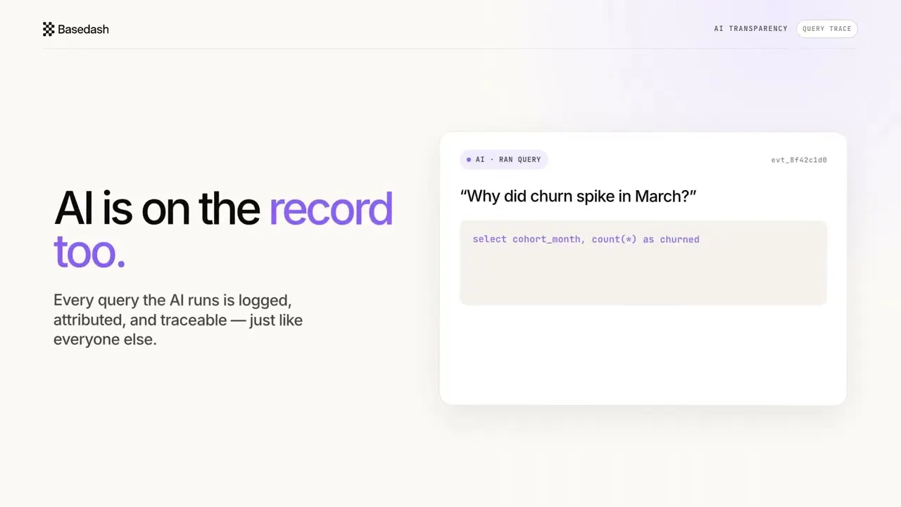 Basedash Audit Logs gallery image
