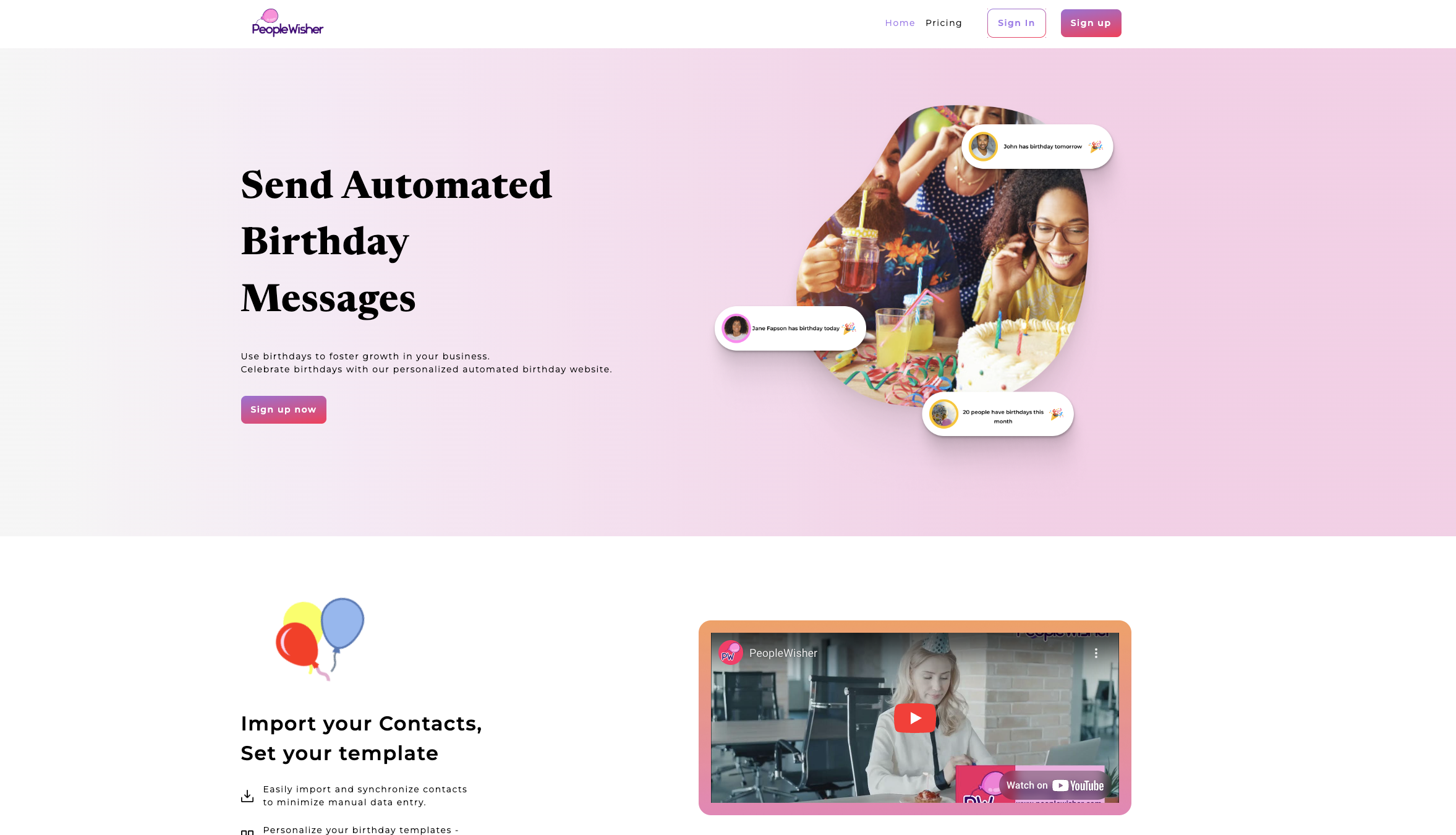 คน - ส่งข้อความวันเกิดและวันครบรอบโดยอัตโนมัติผ่านทาง SMS และอีเมล media 2