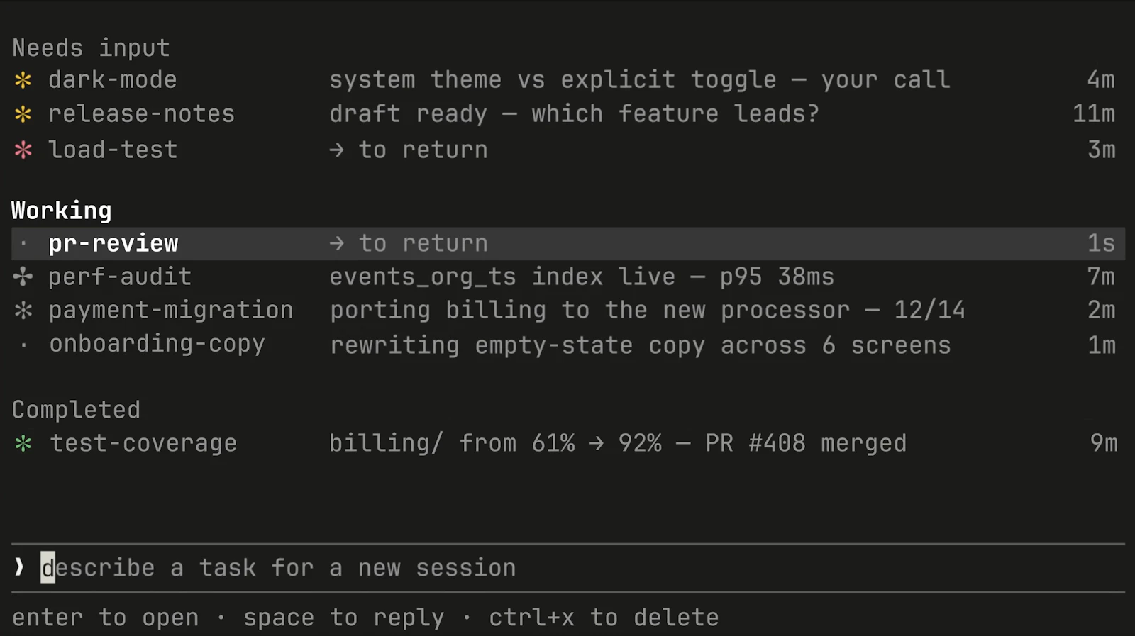 Claude Code Agent View screenshot 6