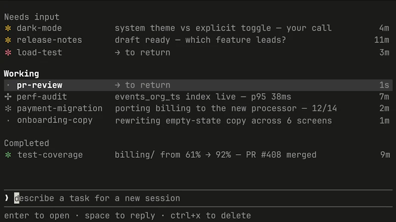 Claude Code Agent View screenshot 6