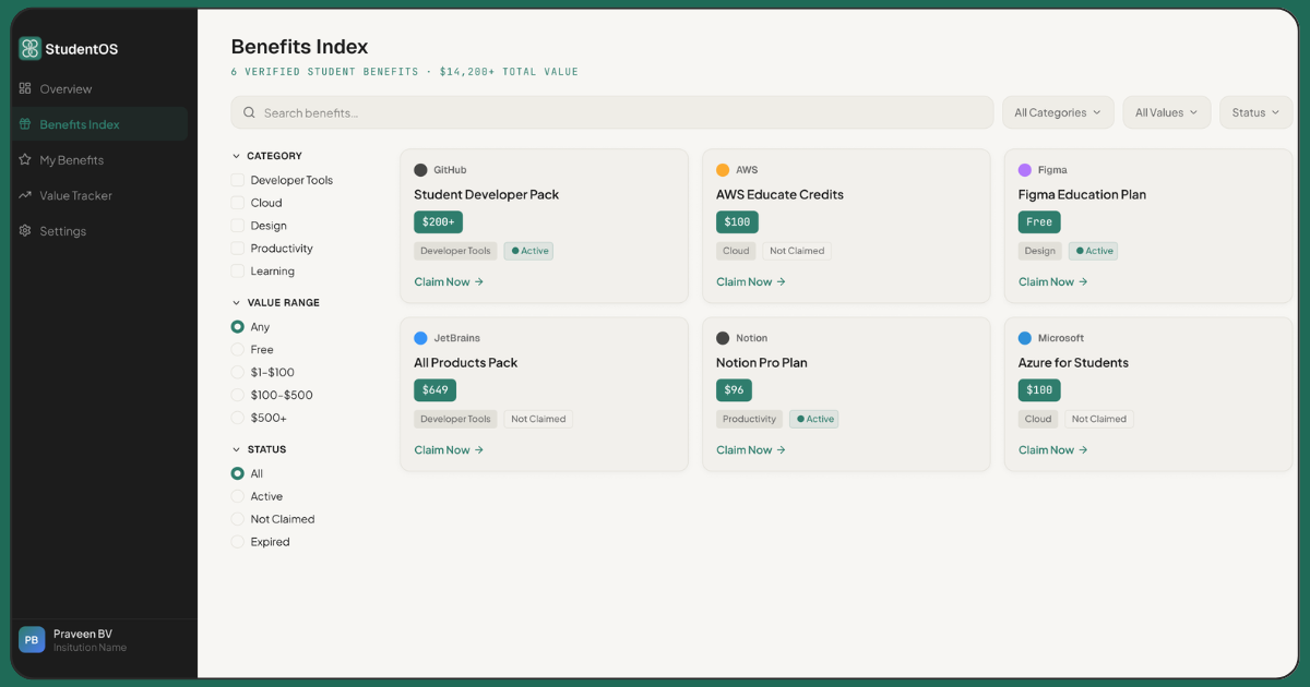 StudentOS gallery image