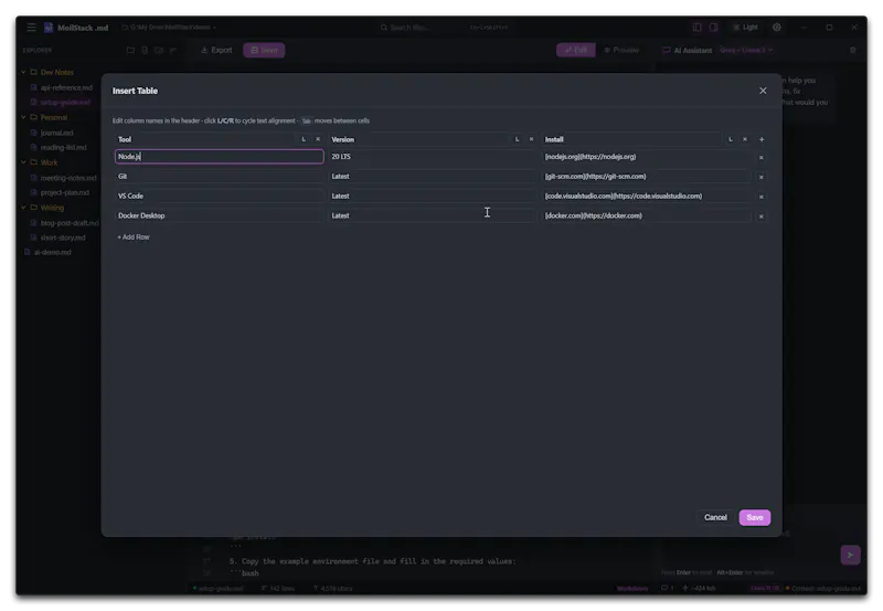 MoilStack .md (markdown) screenshot 5