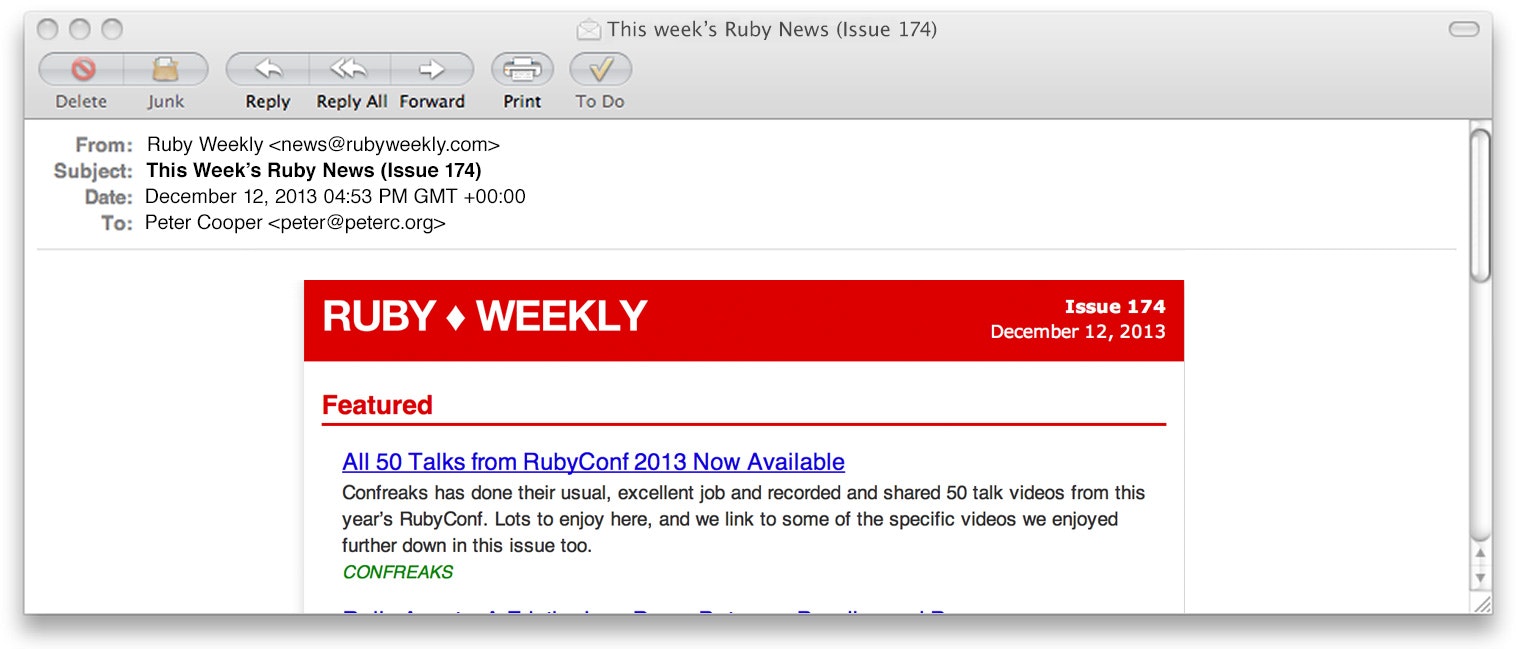 Ruby Weekly